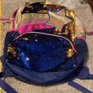 Colorful Sequin Star Kids Backpack